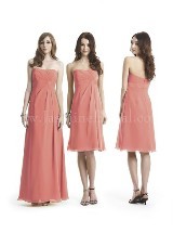 Evening Dress: JASMINE FALL 2011 - P49060  Catalogue Color:  	CORAL (CR)Fabric-top: 	COTTON CHIFFONAccessory: 	Spaghetti strapsSkirt Length: 	Available in knee-length 25