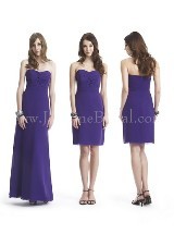 Evening Dress: JASMINE FALL 2011 - P49061  Catalogue Color:  	ROYAL PURPLE (RP)Fabric-top: 	COTTON CHIFFONAccessory: 	Spaghetti strapsSkirt Length: 	Available in knee-length 23