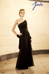 Mother of the Bride Dress: JADE - J4424  Catalogue Color:		ONYX (OX)	Fabric-top layer:		JADE CHIFFON	Accessory:		Shawl	Skirt Length:		Floor length. Skirt length can be changed to tea-length or knee-length.	Size Range: 		2-26 