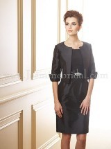 Mother of the Bride Dress: JADE SPRING 2012 - J145013  Catalogue Color: 	Black (BK)Fabric-top: 	Jade Luminous TaffetaAccessory: 	JacketSkirt Length: 	Available in both knee-length 25