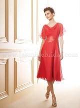 Mother of the Bride Dress: JADE SPRING 2012 - J145015  Catalogue Color: 	Hibiscus (HI)Fabric-top: 	Jade Tiffany Chiffon and Jade CharmeuseSkirt Length: 	Available in both tea-length 30