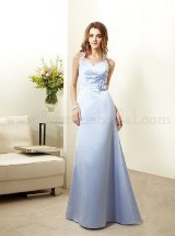 Bridesmaids Dress: BELSOIE SPRING 2012 - L144015  Catalogue Color: 	Arctic Water (AY)Fabric-top: 	Supreme SatinSkirt Length: 	Floor length. Skirt length can be changed to tea-length or knee-length.Size Range: 	0-34 