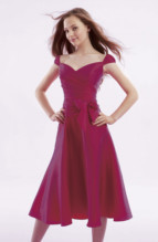 Evening Dress: B1031  Gathered cup sleeves and Gathered bodice with A-line skirt in Iridescent Taffeta. Main color Iridescent Taffeta band on waist. 