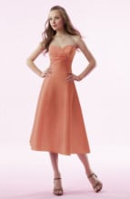 Bridesmaids Dress: B1043  Strapless Empire with flare Iridescent Taffeta gown. Gathered Iridescent Taffeta on bodice and waistline with back sash. 