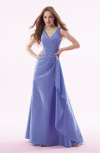 Bridesmaids Dress: B1044  V neckline A-line dress in Iridescent Taffeta. Iridescent Taffeta gathered on bodice and waist with drop sash. 