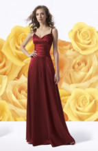 Mother of the Bride Dress: L1022  Double spaghetti straps A-line dress in Belsoie Charmeuse. Gathered empire bodice and waist.Available in floor length. T-length can be special ordered, at no additional charge. Size Range :  4-28 