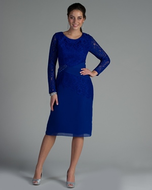 Bridesmaid Dress - Nite Time Collection: NT-70 - Shown in Royal lace and chiffon | NiteTime Bridesmaids Gown