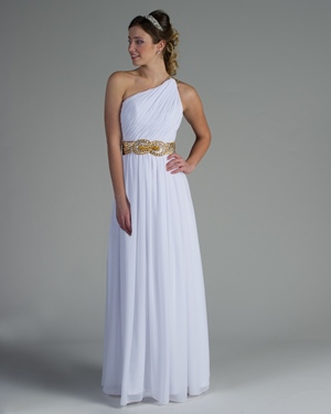 Bridesmaid Dress - Nite Time Collection: NT-71 - Shown in White chiffon | NiteTime Bridesmaids Gown
