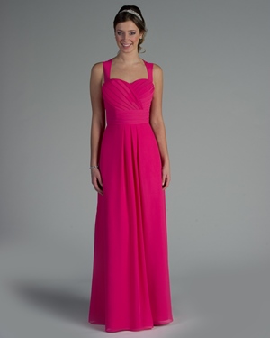Bridesmaid Dress - Nite Time Collection: NT-77 - Shown in #10 chiffon - open diamond back | NiteTime Bridesmaids Gown