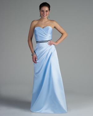 Bridesmaid Dress - Nite Time Collection: NT-78 - Shown in #51/ Black Lamour satin | NiteTime Bridesmaids Gown