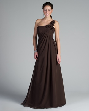 Bridesmaid Dress - Tutto Bene Collection: 2201 - Shown in Milk Chocolate chiffon | TuttoBene Bridesmaids Gown