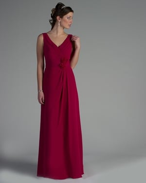 Bridesmaid Dress - Tutto Bene Collection: 2204 - Shown in Cerise chiffon | TuttoBene Bridesmaids Gown