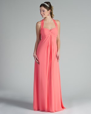 Bridesmaid Dress - Tutto Bene Collection: 2205 - Shown in Salmon chiffon | TuttoBene Bridesmaids Gown