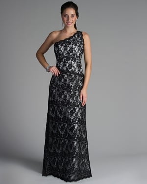 Bridesmaid Dress - Tutto Bene Collection: 2211 - Shown in Black/Ivory lace | TuttoBene Bridesmaids Gown