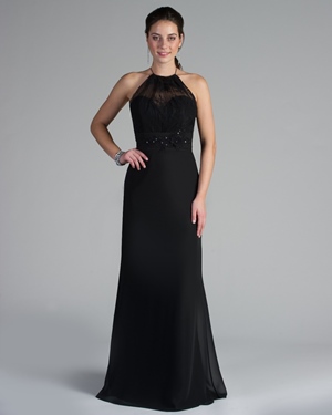 MOB Dress - Tutto Bene Collection: 22203 - Shown in Black lace and chiffon | TuttoBene MOB Gown