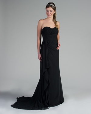 Bridesmaid Dress - Tutto Bene Collection: 2238 - Shown in Black chiffon | TuttoBene Bridesmaids Gown