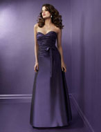 Evening Dress: Bridesmaids Collection: 323 Two-Piece Ta  Asymmetrically draped, sweetheart strapless bodice with matching waist tie sash, over slim, a-line skirt. Matching shawl is included. Color Availability: All Taffeta Colors (Please view your Mori Lee Taffeta Swatch Card) 