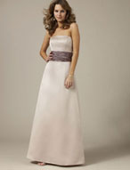 Evening Dress: Ava Collection: 497 Satin with Removable  Strapless, a-line gown with asymmetrically draped waist sash and back streamers. Matching shawl is included. Sash will be shipped with matching and color of your choice.Color Availability: All Satin Colors (Please view your Ava Satin Swatch Card) Sash Color Availability: Choice of Ava Satin colors for the sash. 