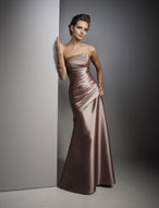 Evening Dress: Ava Collection: 601 Taffeta  Asymmetrical draping shapes the strapless body of the slim gown with a flared skirt. Please View the Ava Collection Taffeta Swatch Card 