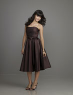 Evening Dress: Affairs Bridesmaid Collection: 784 Taffe  The draped bodice features removable halter straps and a flared, swing skirt from the natural waistline. Matching waist tie sash Please View the Mori Lee Taffeta Swatch Card for Color Reference 