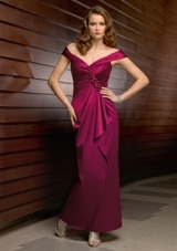 Mother of the Bride Dress: Mori Lee VM FALL 2011 Collection: 70412 - Stretch Satin  Dress and Stole. Colors: Cerise, Black, Fossil. Sizes Available: 2-26. 