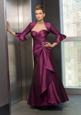 Mother of the Bride Dress: Mori Lee VM FALL 2011 Collection: 70420 - Stretch Taffeta  Dress and Jacket. Colors: Grape, Black, Taupe, Royal Blue. Sizes Available: 2-26. 