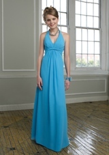 Mother of the Bride Dress: Mori Lee Bridesmaids Collection: 293 - CHIFFON  Sample Color: PEACOCK. 