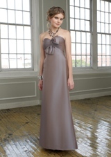 Mother of the Bride Dress: Mori Lee Bridesmaids Collection: 297 - TAFFETA, CORSET BACK  Sample Color: COPPER. SHAWL INCLUDED 