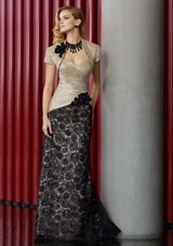 Mother of the Bride Dress: Mori Lee VM SPRING 2012 Collection: 70520 - TULLE, LACE & TAFFETA  Dress and Jacket. Colors Available: Teal/Black, Mauve/Black, Champagne/Black. Sizes Available: 2-26. 