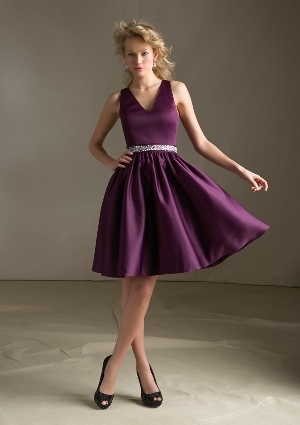 Bridesmaid Dress - Mori Lee Affairs FALL 2013 Collection: 31012 - Satin with Keyhole Back | MoriLee Bridesmaids Gown