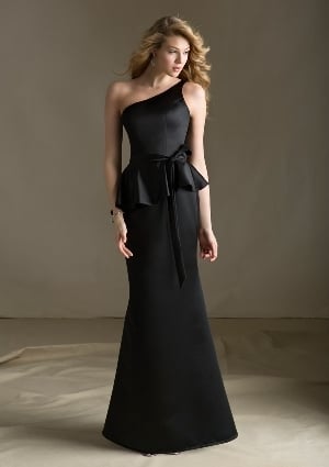 Special Occasion Dress - Mori Lee Bridesmaids FALL 2013 Collection: 681 - Satin with Matching Tie Sash | MoriLee Prom Gown
