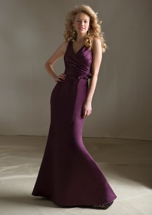  Dress - Mori Lee Bridesmaids FALL 2013 Collection: 684 - Satin with Tie Sash | MoriLee Evening Gown