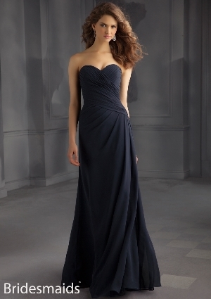 Bridesmaid Dress - Mori Lee Bridesmaids FALL 2014 Collection: 705 - Chiffon - Zipper Back | MoriLee Bridesmaids Gown