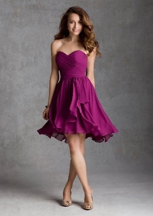 Bridesmaid Dress - Mori Lee Affairs SPRING 2014 Collection: 31035 - Chiffon with Matching Tie Sash | MoriLee Bridesmaids Gown