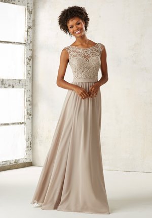  Dress - Mori Lee BRIDESMAIDS SPRING 2017 Collection: 21522 - Chiffon with Matching Embroidery and Beading | MoriLee Evening Gown