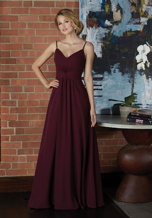  Dress - Mori Lee BRIDESMAIDS FALL 2018 Collection: 21592 - V-Neck Chiffon Bridesmaid Dress with Twist Front Bodice | MoriLee Evening Gown