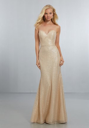 Bridesmaid Dress - Mori Lee BRIDESMAIDS SPRING 2018 Collection: 21560 - Fitted Caviar Mesh Bridesmaids Dress with Sweetheart Illusion Neckline | MoriLee Bridesmaids Gown