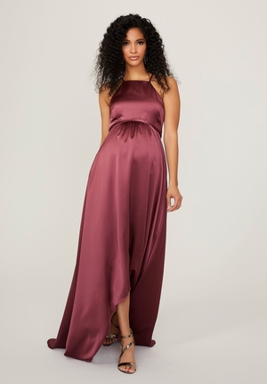 Bridesmaid Dress - Morilee Maternity Bridesmaids Collection: 14101 - Silky Satin Square Neck Maternity Bridesmaid Dress | Maternity Bridesmaids Gown
