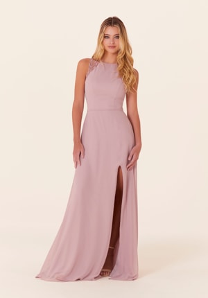  Dress - Morilee Bridesmaids Collection: 21826 - Chiffon Bridesmaid Dress with Leafy Appliqués | MoriLee Evening Gown