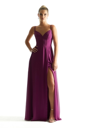 Special Occasion Dress - Morilee Bridesmaids Collection: 21853 - Corset Boned Chiffon Bridesmaid Dress | MoriLee Prom Gown