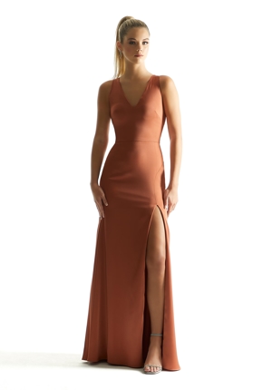  Dress - Morilee Bridesmaids Collection: 21857 - V Back Luxe Satin Bridesmaid Dress | MoriLee Evening Gown