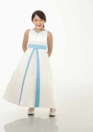 Dress for FlowerGirl: Mori Lee Flower Girls: 125 - Satin with Embroidery