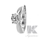 19-Signature-Karats | GWT-19K-Signature-Series: Everlasting Love & Kisses - 19KR3272  This beautiful,classic and elegant 19K Hand Crafted Signature Series round brilliant cut engagement ring is the perfect ring for the one you love.  