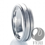 Feri-Fine-Design-Collection | Hi-Tech-Ceramic-and-Tungsten: 7mm BRUSHED AND POLISHED TUNGSTEN BRIDAL BAND - FTR2501  Tungsten has the highest melting point and lowest vapour pressure of all metals, and at temperatures over 1650°C has the highest tensile strength. It has excellent corrosion resistance second only to carbon (diamonds). FERI polished Tungsten rings are unique with deep luster from within. They have a refreshingly contemporary style to the classic ring and they are backed with a lifetime Warranty. Tungsten carbide's flawless features and indestructible nature will create an everlasting bond between you and your partner. 
