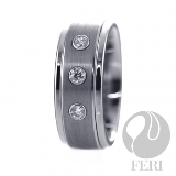 Feri-Fine-Design-Collection | Hi-Tech-Ceramic-and-Tungsten: 8mm FERI Tungsten Ring - FTR3784  Width:  8mmThis gorgeous FERI polished Tungsten ring is part of the newly released FERI 2010 Fall Collection with a unique deep luster from within.FERI Plangsten® line is like no other Tungsten based jewellery being offered today. The exclusive Plangsten® line is the result of 15 months of experimentation of metal compounds to improve the resistance of Tungsten Carbide. FERI Plangsten® compound is a precise mix of Tungsten Carbide and precious metal Platinum at a precise temperature which reduces the brittleness of the jewellery and it increases its resistance to impact. FERI polished Plangsten® Rings are unique with deep luster from within. They have a refreshingly contemporary style to the classic ring and they are backed with a lifetime Warranty.* 8mm Plangsten® ring set with AAA cubic zirconia. 