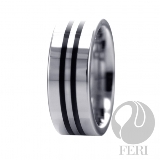 Feri-Fine-Design-Collection | Hi-Tech-Ceramic-and-Tungsten: 8mm FERI Tungsten Ring - FTR3787  Width:  8mmThis gorgeous FERI polished Tungsten ring is part of the newly released FERI 2010 Fall Collection with a unique deep luster from within.This ring has a refreshingly contemporary style to the classic ring and they are backed with a lifetime Warranty. Tungsten carbide's flawless features and indestructible nature will create an everlasting bond between you and your partner.* 8mm tungsten and black tungsten carbide comfort fit. 