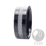 Feri-Fine-Design-Collection | Hi-Tech-Ceramic-and-Tungsten: 8mm FERI Tungsten Ring - FTR3797  Width:  8mmThis gorgeous FERI polished Tungsten ring is part of the newly released FERI 2010 Fall Collection with a unique deep luster from within. They have a refreshingly contemporary style to the classic ring and they are backed with a lifetime Warranty. Tungsten carbide's flawless features and indestructible nature will create an everlasting bond between you and your partner.* 8mm high-tech ceramic and carbon fiber comfort fit. 