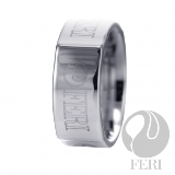 Feri-Fine-Design-Collection | Hi-Tech-Ceramic-and-Tungsten: 8mm FERI Tungsten Ring - FTR3809  Width: 8mmThis gorgeous FERI polished Tungsten ring is part of the newly released FERI 2010 Fall Collection with a unique deep luster from within. They have a refreshingly contemporary style to the classic ring and they are backed with a lifetime Warranty. Tungsten carbide's flawless features and indestructible nature will create an everlasting bond between you and your partner.* 8mm tungsten carbide with FERI logos. 