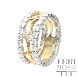 Feri-Mosh-21K-Collection | Exclusive-21k-Collection: FEERI MOSH Contour - FM3707  This LIFE piece is the epitome OF CONTEMPORARY STYLE AND DESIGN. This mesmerizing piece is part of the Feri Mosh 2010 collection. It is constructed with FM exclusive 21 K white gold and yellow gold. This ring is further enhanced with 