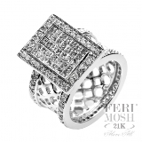 Feri-Mosh-21K-Collection | Exclusive-21k-Collection: FM 'Eternity' - FMR2715  This magnificent design is FERI's pride and all time favourite. The Eternity is for those who enjoy being the talk of the party. EXPERTLY crafted in SOLID 21K WHITE GOLD, this striking FERI MOSH design is expertly constructed through micro setting with white diamonds. This GWT master piece sets a new standard for high class, high design and high fashion that combines precise jewellery making and quality jewellery craftsmanship! This one of a kind masterpiece is complemented with high quality Genuine Diamonds. All measurements are approximate. All Feri Mosh Pieces will include a Customized IGI/FERI MOSH Appraisal. 